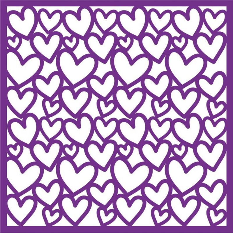 Crafter's Companion Love Hearts Background Stencils