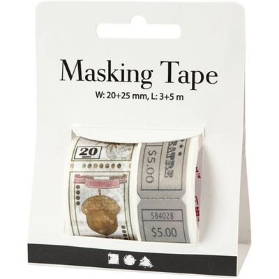 Creotime Masking Tape / Washi tape Biljett & Naturmotiv