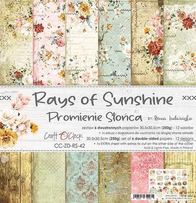 Craft O'Clock - Paper Collection Set 12"*12" Rays of Sunshine