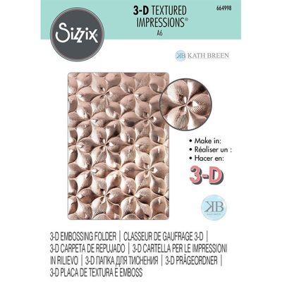 Sizzix 3-D Textured Impressions Embossing Folder - "Organic Petals"