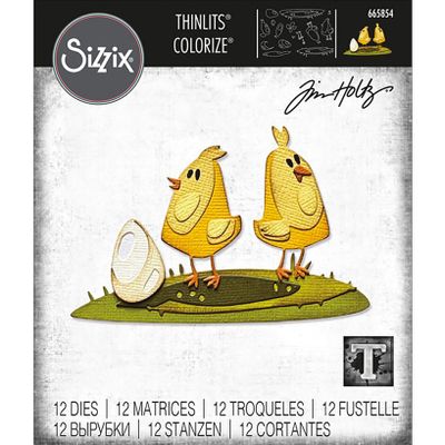 Sizzix/Tim Holtz Thinlits Die ”Papercut Chicks, Colorize”