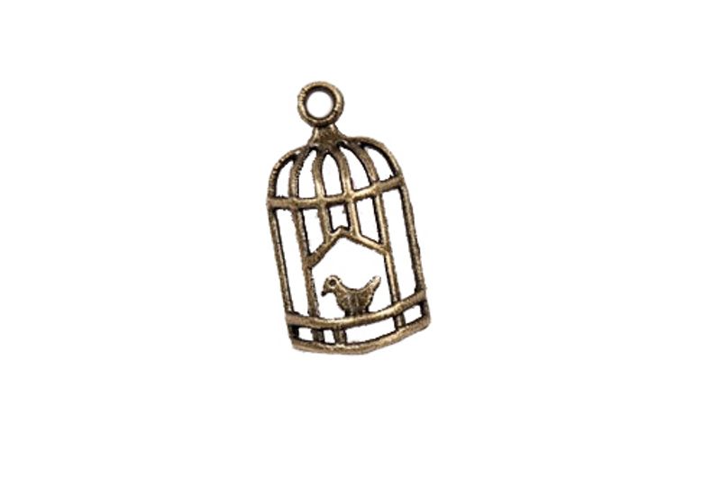 Charms Small Birdcage 27*14mm Bronze