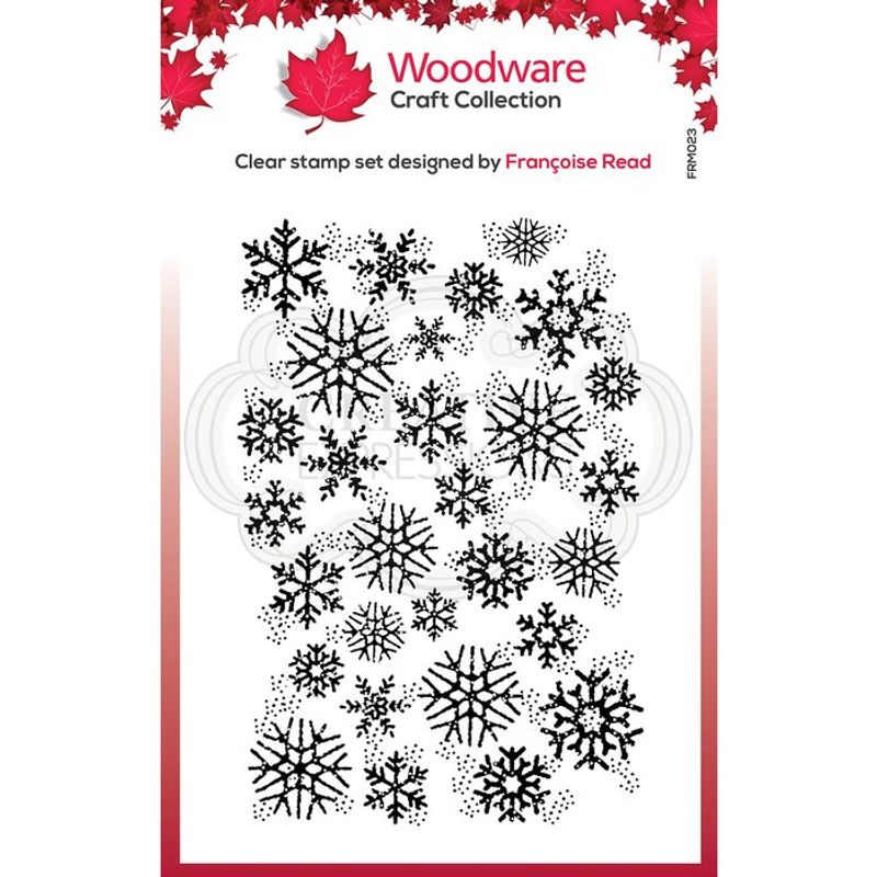 Woodware Clearstamp -Snowflake Flurry