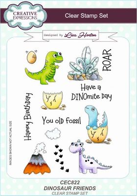 Creative Expressions Clear Stamp Set - Dinosaur Friends