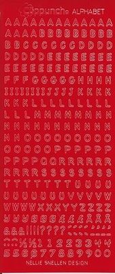Clippunch Alphabet Stickers - Röd
