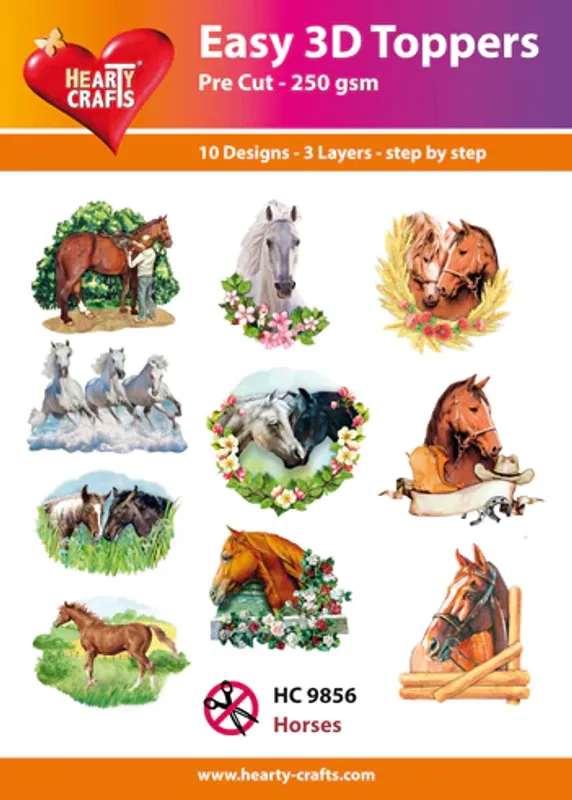 Hearty Crafts Easy 3D Toppers - Horses