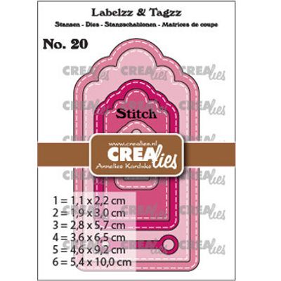 Crealies Labelzz & Tagzz with stitchlines