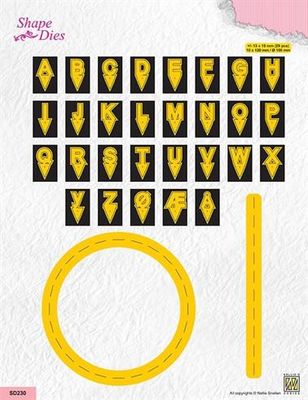 Nellie Snellen Dies - Alphabet with two basic dies