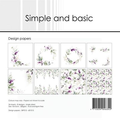 Simple and Basic Design Papers "Lavender Spirit" 6 x 6