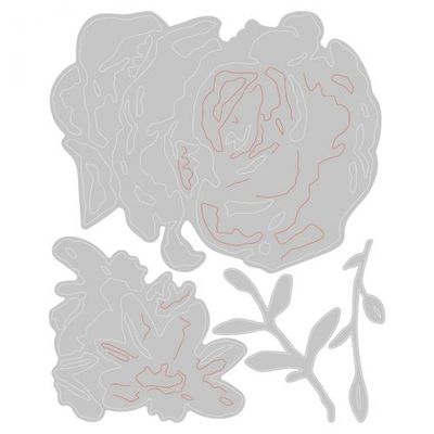 Sizzix/Tim Holtz Thinlits Die ”Brushstroke Flowers #4”