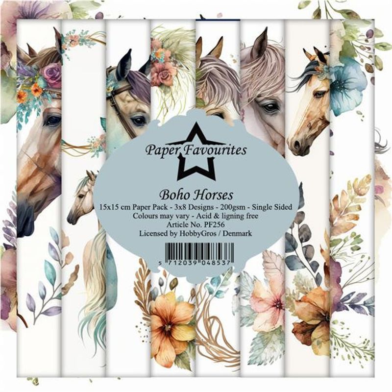 Paper Favourites - Boho Horses Paperpack 6' x 6'