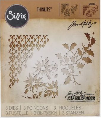 Sizzix/Tim Holtz Thinlits Die ”Mixed Media Christmas”