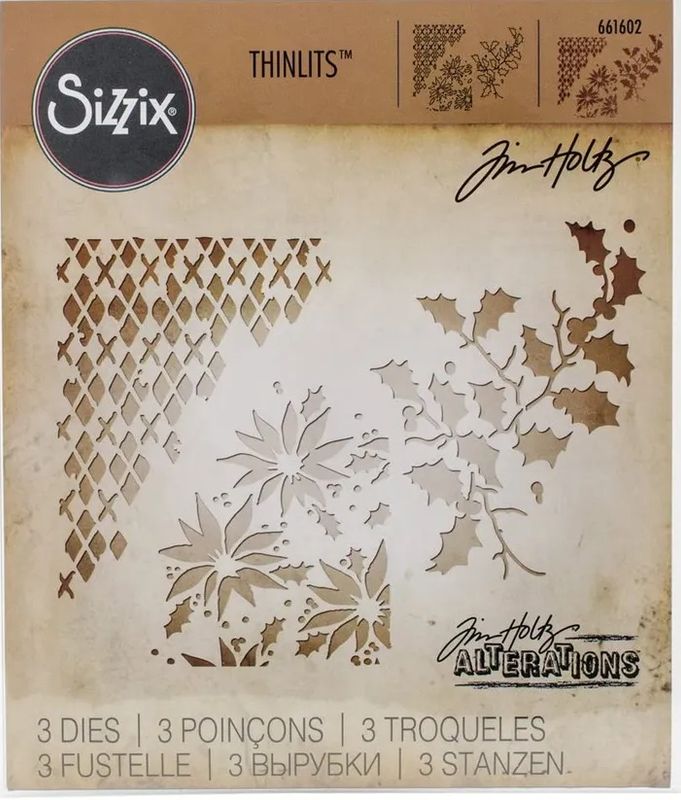 Sizzix/Tim Holtz Thinlits Die ”Mixed Media Christmas”