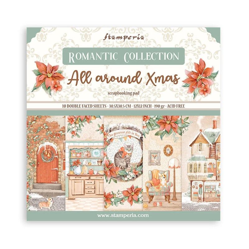 Stamperia All Around Christmas 12x12 Inch Paper Pack