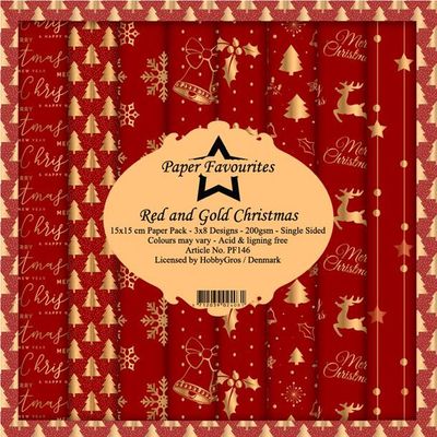 Paper Favourites - Red and Gold Christmas Paperpack 6' x 6