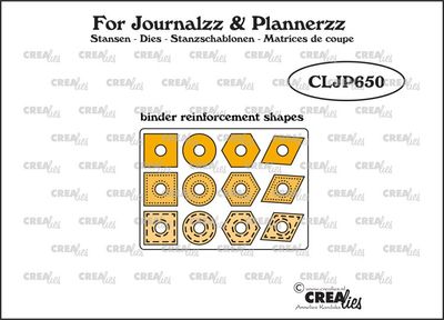 Crealies Journalzz & Plannerzz Dies - Binder Reinforcements shapes