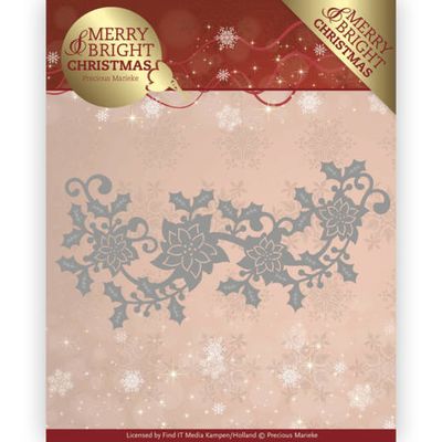 Precious Marieke - Merry Bright Christmas - Poinsettia Border