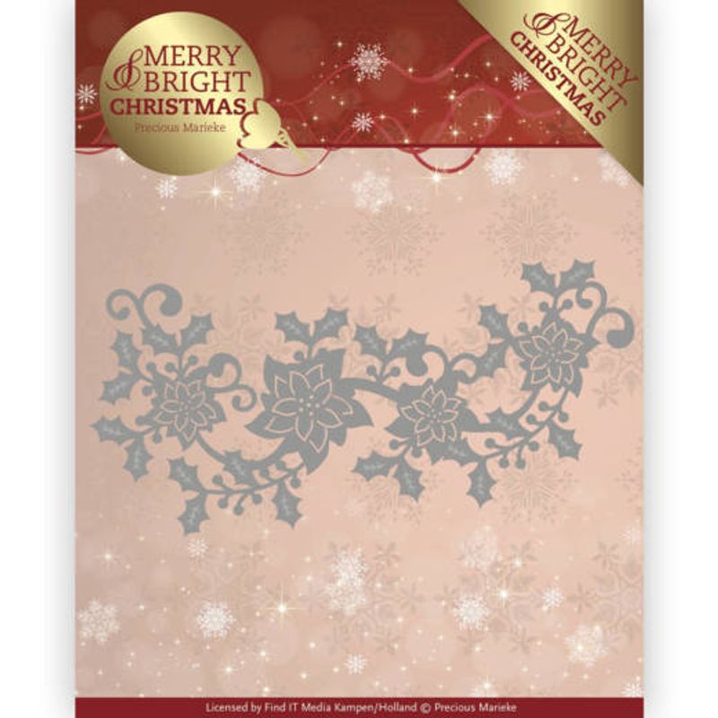 Precious Marieke - Merry Bright Christmas - Poinsettia Border