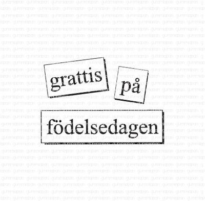 Gummiapan stämpel - Grattis på födelsedagen