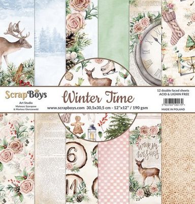 ScrapBoys Winter Time 12x12 Inch Paper Pad