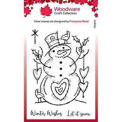 Woodware Clearstamp - Loving Snowman