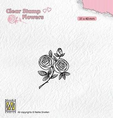 Nellie Snellen Clearstamp Flowers - Rose Twig