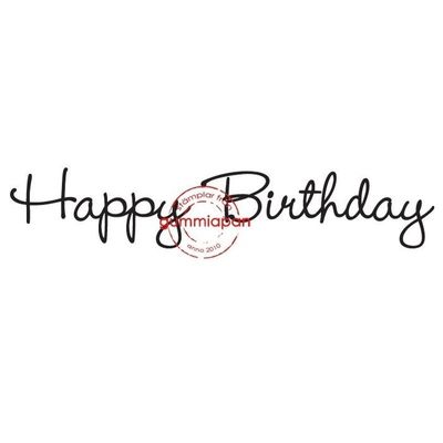 Gummiapan stämpel - Happy Birthday