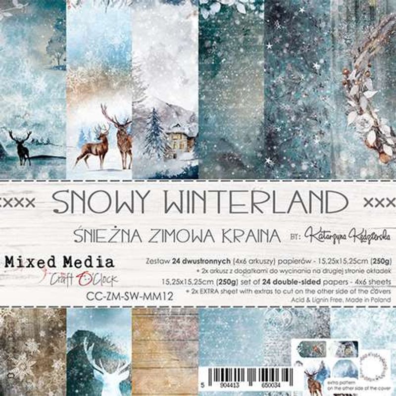 Craft O'Clock - Snowy Winterland, Mixed Media - Paperpad 6' x 6