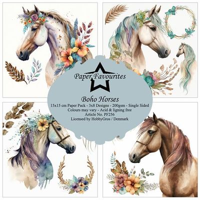 Paper Favourites - Boho Horses Paperpack 6' x 6'