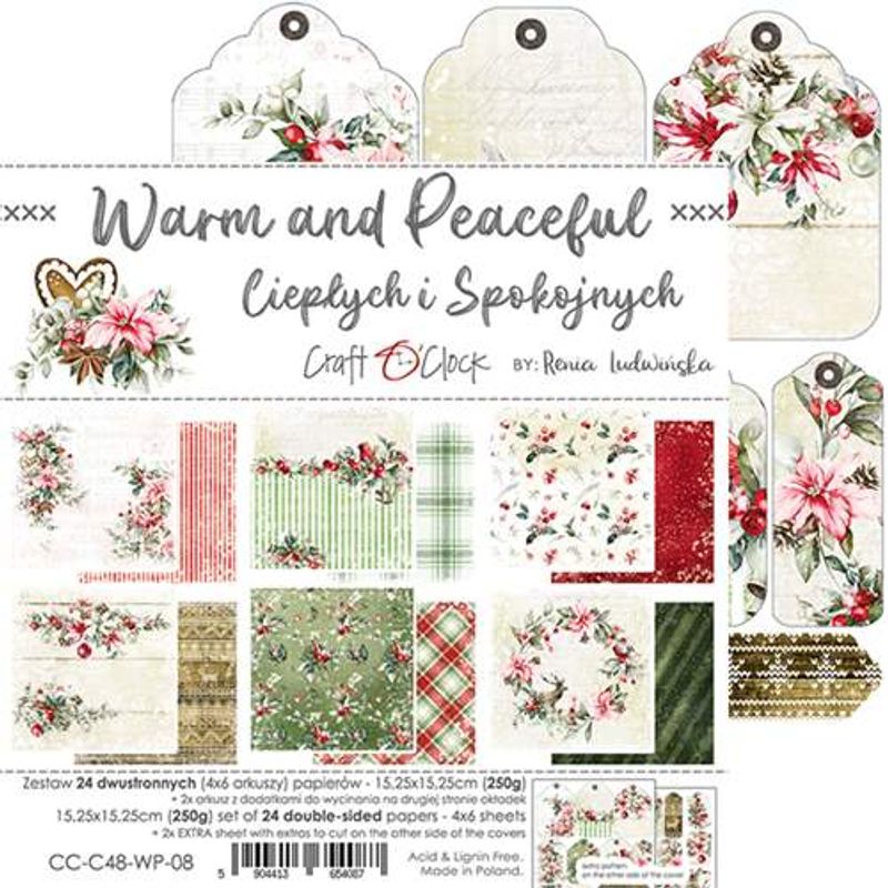 Craft O'Clock - Paper Collection Set 6"*6" Warm and Peaceful