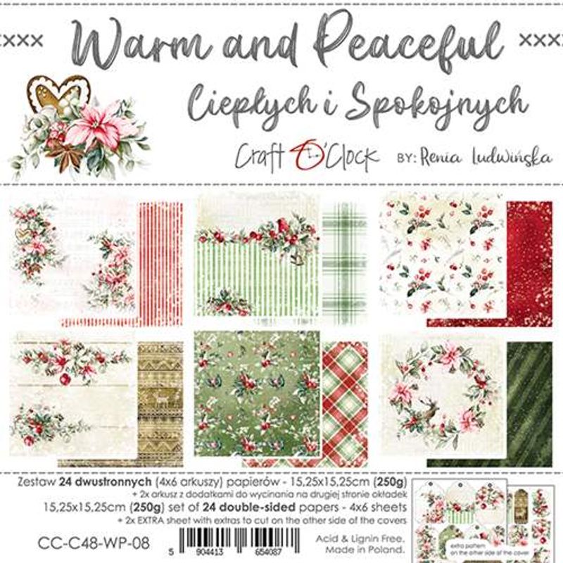 Craft O'Clock - Paper Collection Set 6"*6" Warm and Peaceful