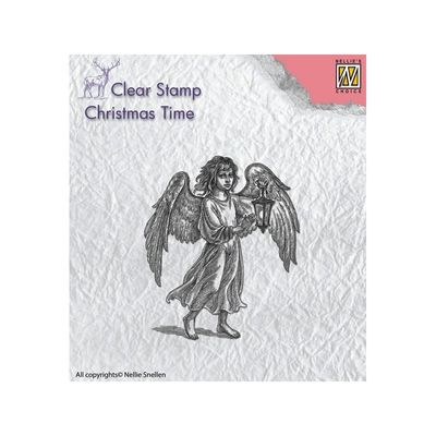 Nellie Snellen Clearstamp - Angel with Lantern