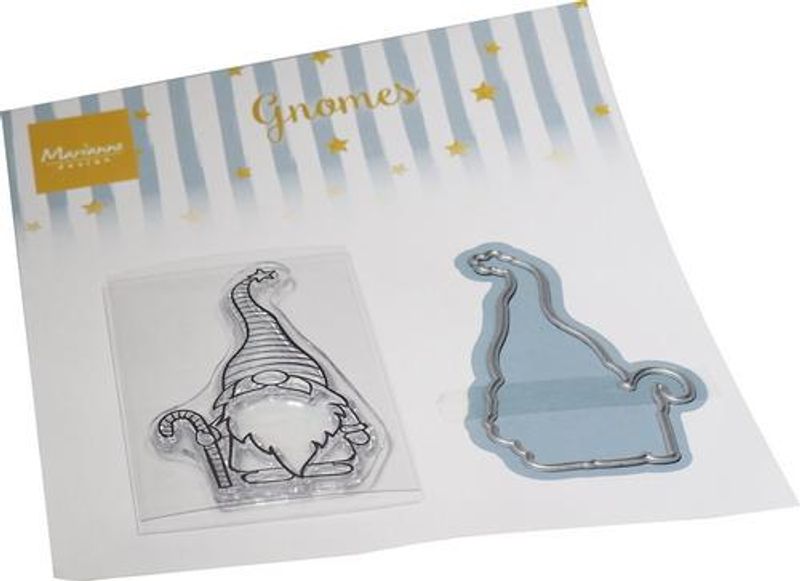 Marianne Design Dies + stämpel - Gnome & Cane