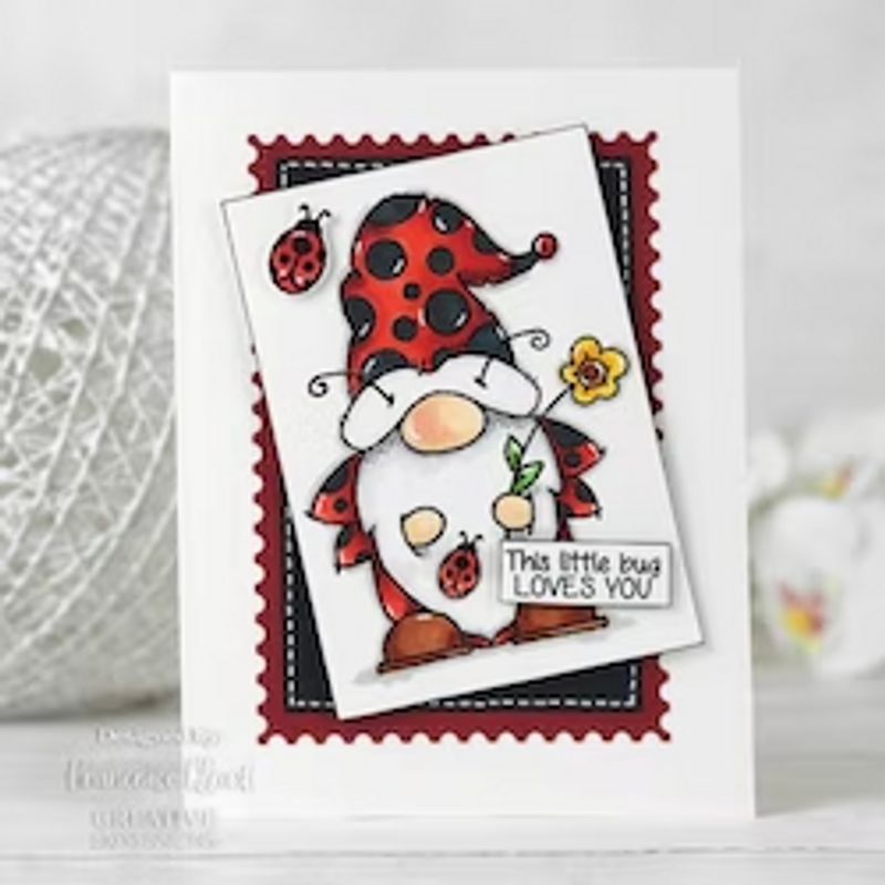 Woodware Clearstamp - Ladybird Gnome