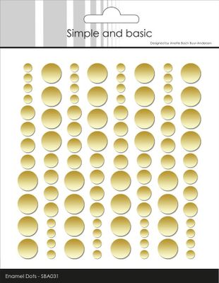 Simple and Basic Enamel Dots Metallic Pale Gold Matte