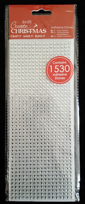 Docrafts - Adhesive Stones (1530pcs) - Silver