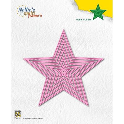 Nellie Snellen Multi Frame Die - Stitched 5-Point Stars