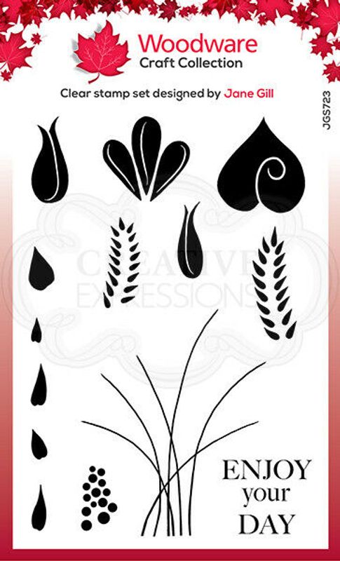 Woodware Clearstamp - Fantasy Flower Set