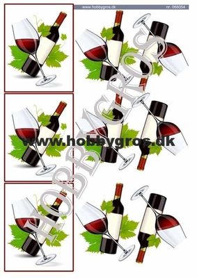 Barto Design Klippark - Vinflaska & Glas