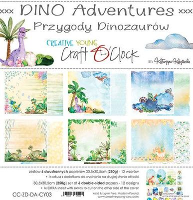 Craft O'Clock - Paper Collection Set 12"*12" DINO Adventures