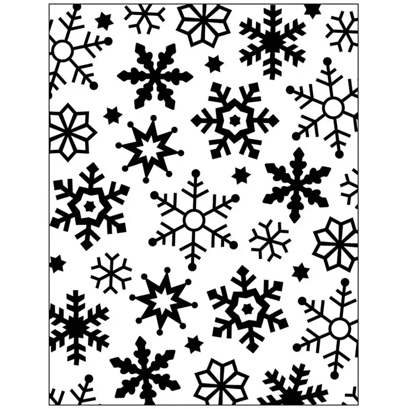 Embossingfolder 2D - Snöflingor