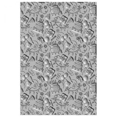Sizzix 3-D Textured Impressions Embossing Folder - "Celebrate"