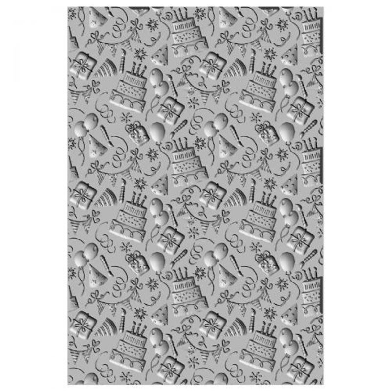 Sizzix 3-D Textured Impressions Embossing Folder - "Celebrate"