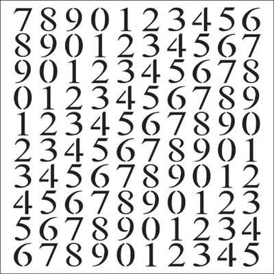 TCW Stencil 6x6 Mini Numbers