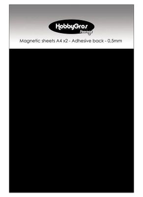 HobbyGros Storage "Magnetic Sheets A4 (2 pcs) - Adhesive Back"