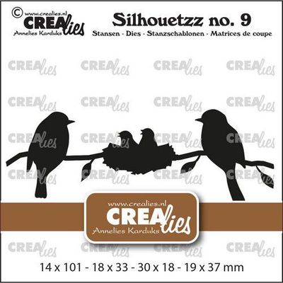 Crealies Silhouetzz Dies no. 09 - 2 Birds