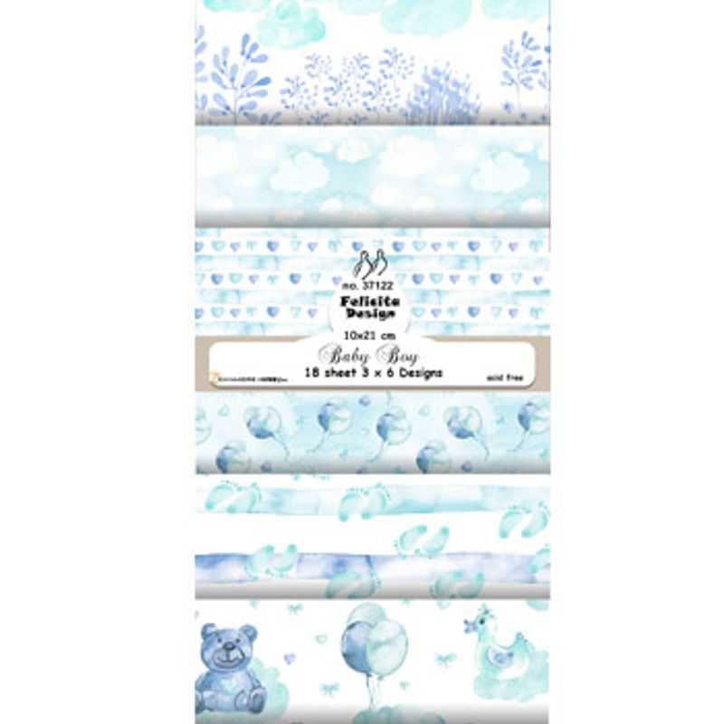 Felicita Design Paperpad Slimcard 10x21 cm - Baby Boy