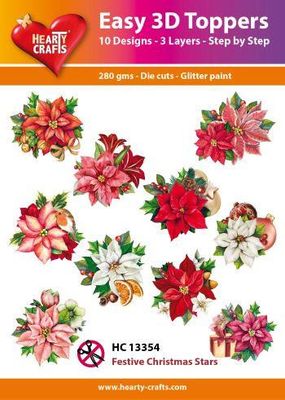 Hearty Crafts Easy 3D Toppers - Festive Christmas Stars
