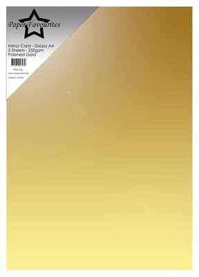 Paper Favourites Mirror Card Glossy "Polished Gold"