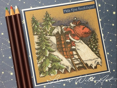 Nellies Choice Clear stamps Idyllic Floral Scenes - Santa Claus at Work